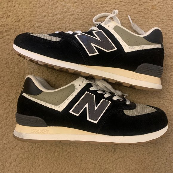 574 CORE NEW BALANCE (BLACK MEN'S SIZE 8 US) - Picture 1 of 6